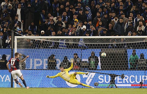 Ciro Immobile scores during the shoot-out 