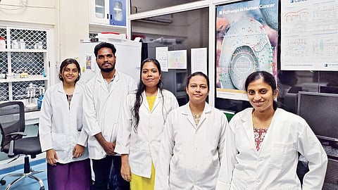 The team of researchers at IIT-M who were part of the study that was published in the Advanced Materials Interfaces