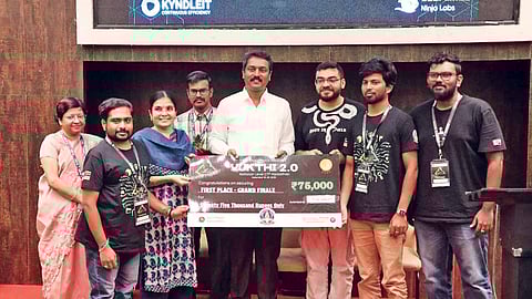 The team that came first receives cash prize of Rs 75,000