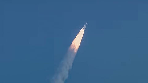 Indian Space Research Organisation (ISRO) launches the BlueBird Block-2 communication satellite of AST SpaceMobile, USA, onboard its launch vehicle LVM3-M6 from the Satish Dhawan Space Centre, Sriharikota, Andhra Pradesh 