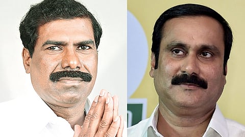 (L-R) GK Mani, Anbumani Ramadoss