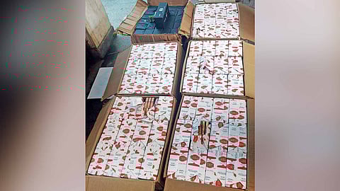 170 bundles of seized Gold Flake cigarettes