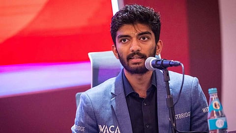 D Gukesh at the official draw ceremony 