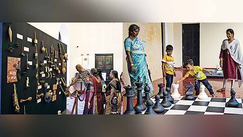 Old musical instruments and life-sized chess board at Victoria Hall drew a lot of crowd on Friday 
