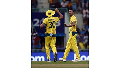 Australian speedsters Pat Cummins and Josh Hazlewood 