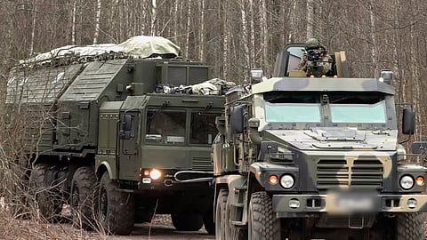 Russia's Oreshnik missile system is seen during a training in an undisclosed location in Belarus 
