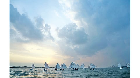 Sailors in action during the event (File)