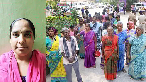 Deceased (L),  family protesting outside CMCH (R) 