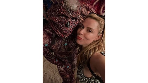 Cara Buono (Karen Wheeler) with Jamie Campbell Bower (Vecna)