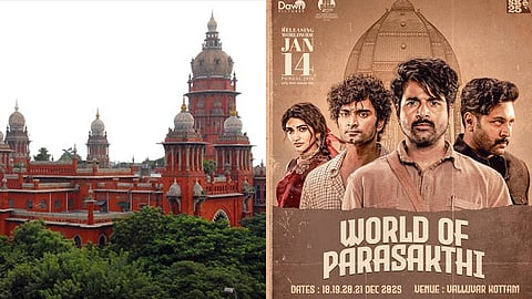 (L-R) Madras High Court, Poster of the film