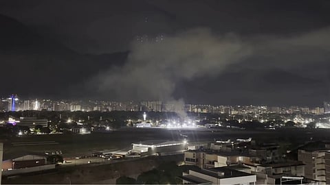 At least seven explosions and low-flying aircraft were heard in Venezuela’s capital, Caracas.