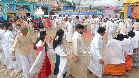 Devotees enthralled the gathering with traditional dances and songs