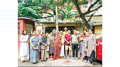 Participants of the Mandavelipakkam walk on Sunday