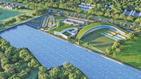 The initiative will come up in around 83.25 acres at a site adjacent
to Sathyabama University. 