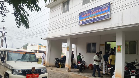 Officials sealing the Adavathur de-addiction centre in Tiruchy on Tuesday