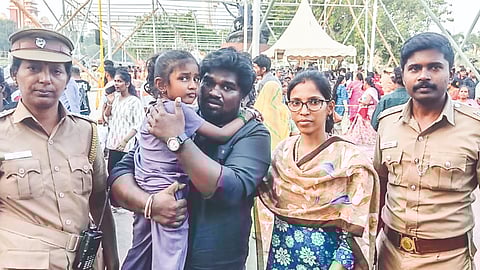 A missing child reunited with the family on Saturday