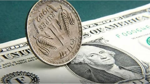 Representative Image of Indian rupee and US dollar