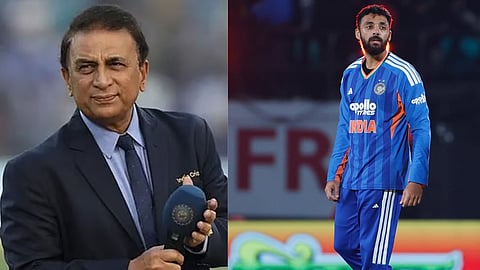 Sunil Gavaskar and Varun Chakravarthy 