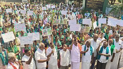 Farmers protest in Pollachi against growing menace of wild animals in the region