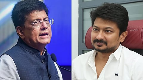 (L) Piyush Goyal, (R) Udhayanidhi Stalin