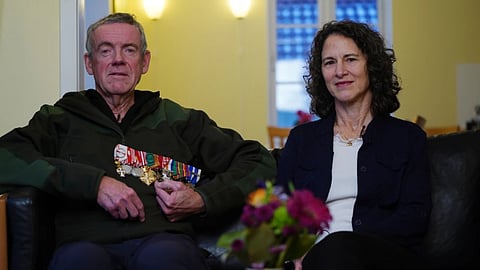 Former Colonel Soren Knudsen and his wife Gina Schaar