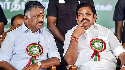 AIADMK general secretary Edappadi K Palaniswami and O Paneerselvam