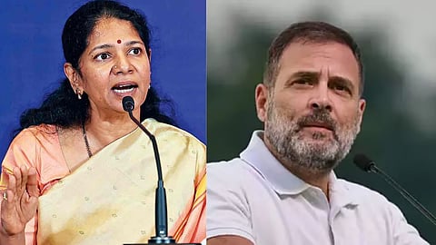 K Kanimozhi and Rahul Gandhi