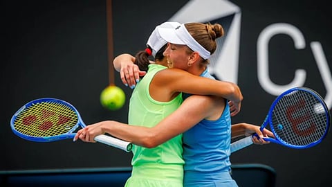 Elise Mertens and Zhang Shuai win the Australian Open women's doubles title