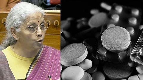Finance Minister Nirmala Sitharaman and Bio Pharma Representative Image