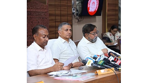 Southern Railway officials at the media interaction on Monday 
