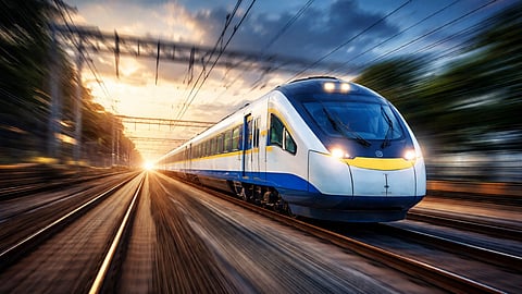 An image of a high-speed train generated by AI 