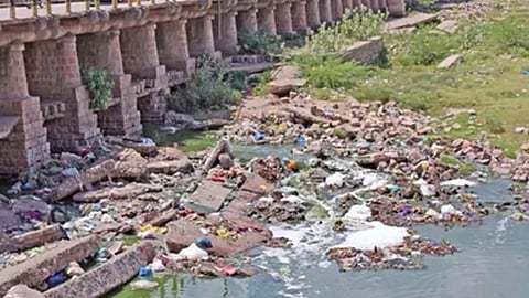 Unchecked sewage flow has been contaminating Vaigai river