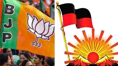 BJP and DMK Flag