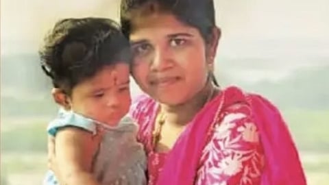  File picture of Kavya and her six-month-old baby

