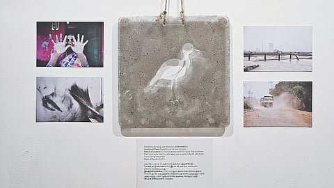 Smog plates displayed at the exhibition