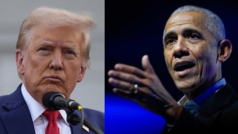 President Donald Trump and Barack Obama