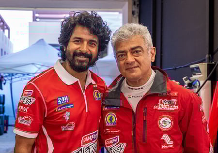Sivakarthikeyan with Ajith Kumar in Abu Dhabi