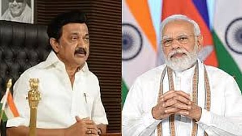 (L-R) Chief Minister MK Stalin and Prime Minister Narendra Modi