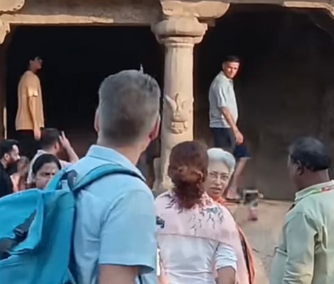 Image of Rahul Dravid in Mahabalipuram