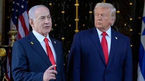 (L) Benjamin Netanyahu, (R) Donald Trump