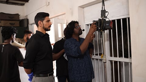 From the shooting sets of Gautham Ram Karthik upcoming sci-fi crime thriller ROOT (Running out of time).