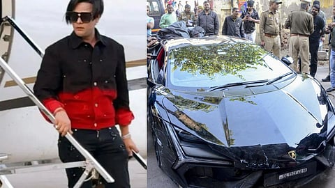 Shivam Mishra and his car 