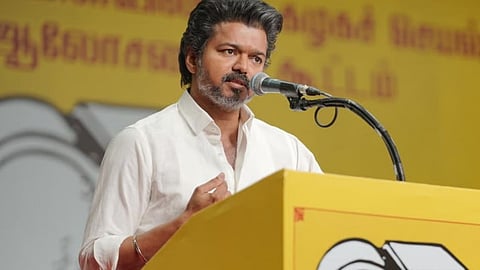 Vijay alleges poll panic behind Rs 2,000 summer aid, says women’s ‘whistle wave’ has rattled DMK