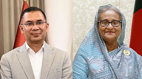 (L) Tarique Rahman, (R) Sheikh Hasina