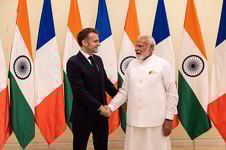 Prime Minister Narendra Modi and French President Emmanuel 
