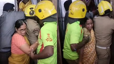 Lift malfunction at Mylapore MRTS station