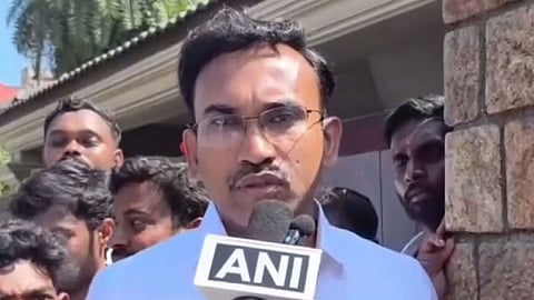 TVK general secretary for propaganda and policy, Arun Raj