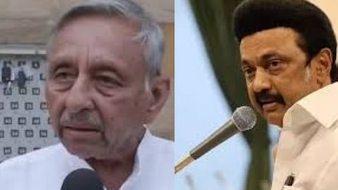 (L-R) Mani Shankar Aiyar and MK Stalin