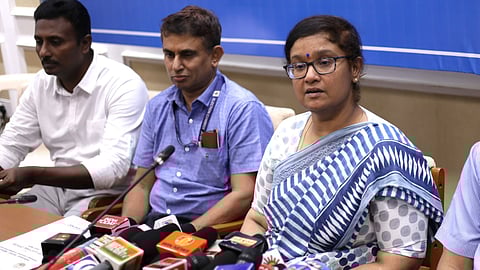 CEO Archana Patnaik addressing the media on poll preparedness
