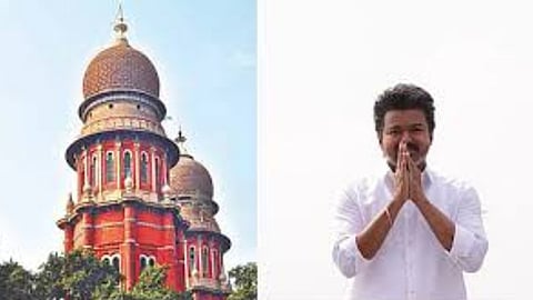 (L-R) Madras high court and Vijay